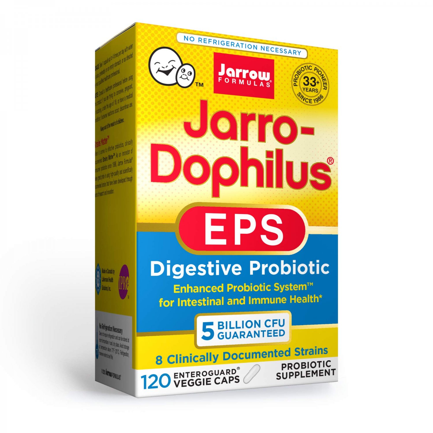 Jarrow Formulas Jarro-Dophilus EPS - 5 Billion Viable Organisms Per Serving - 120 Enteric Coated Veg