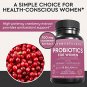 Probiotics for Women with 50 Billion CFU from 20 Strains - Shelf-Stable Womens Probiotic with Prebio