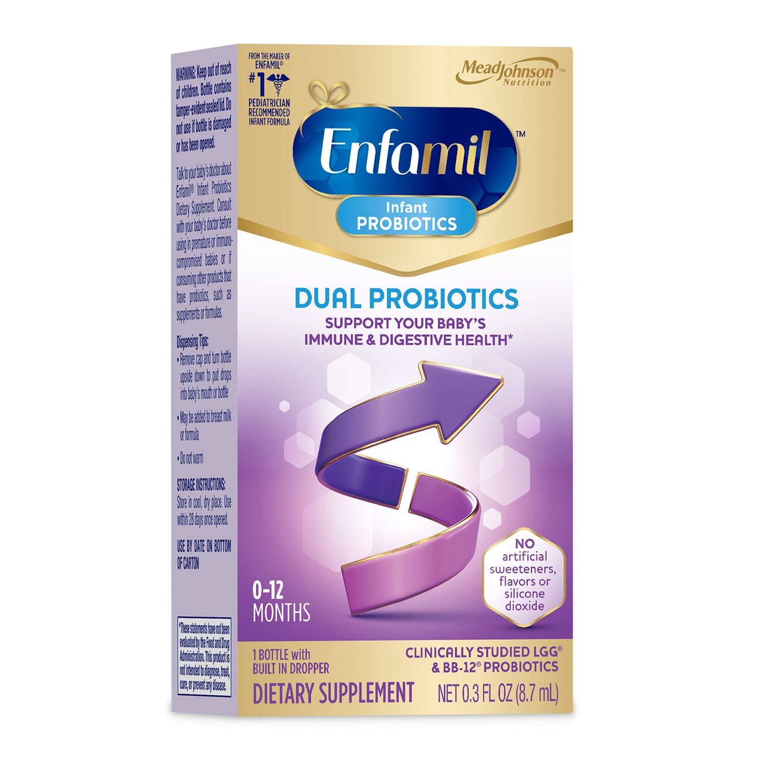 Enfamil Infant Probiotics Dietary Supplement, Dual Probiotics for Immune and Digestive Health, 0.3 F