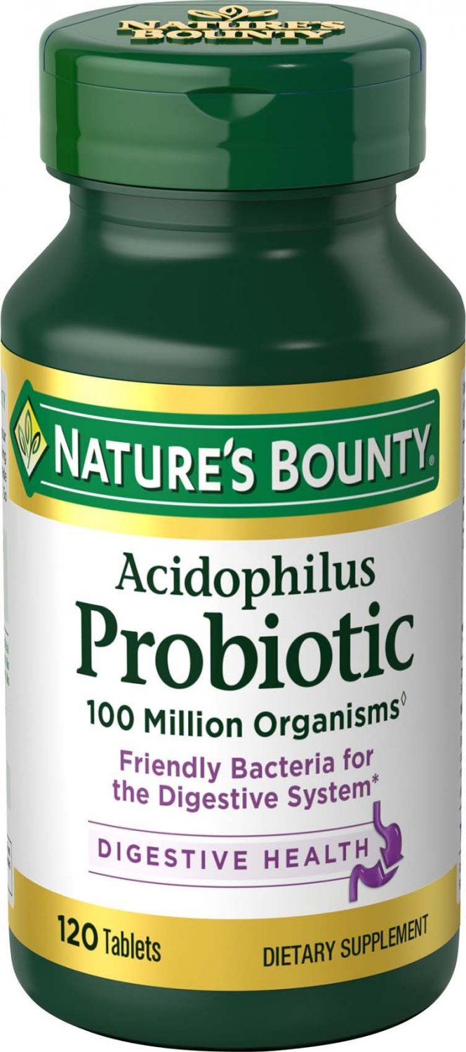 Nature's Bounty Nature's Bounty Probiotic Acidophilus, 360 Tablets (3 X 120 Count Bottles),, 360 Cou