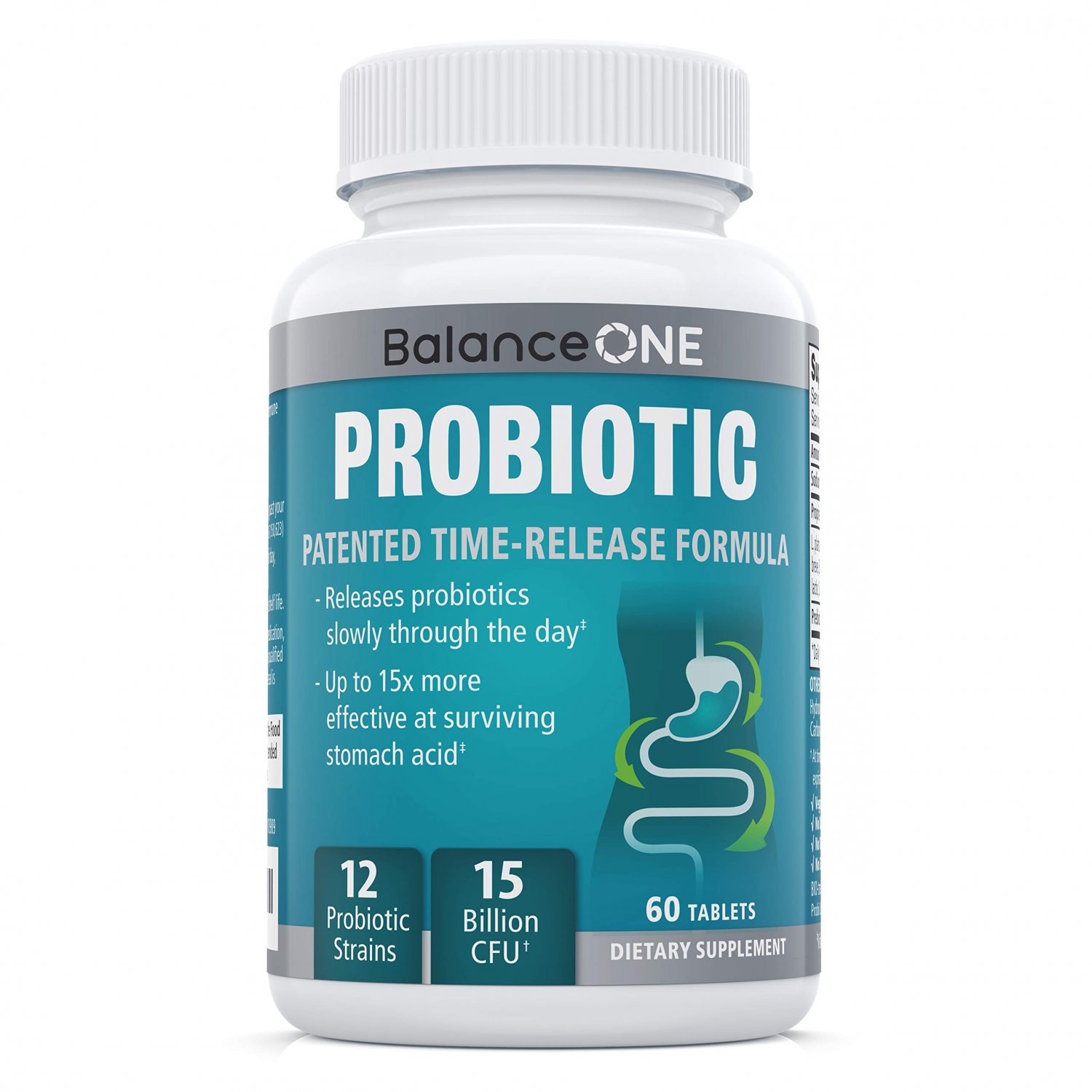 Balance ONE Probiotic, Daily Probiotics for Women & Men, Shelf Stable, 15 Billion CFUs with Prebioti