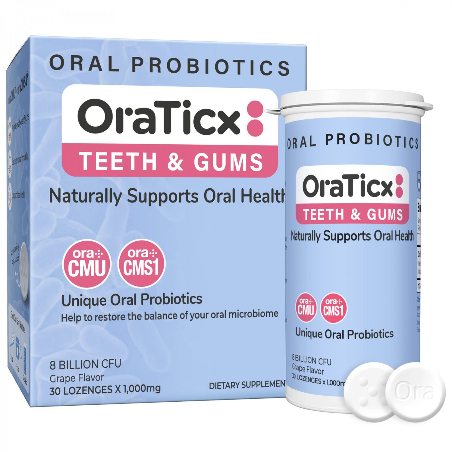 OraTicx Teeth & Gums Dental Probiotics | 8 Billion CFU Unique Oral Probiotic | Naturally Supports Or
