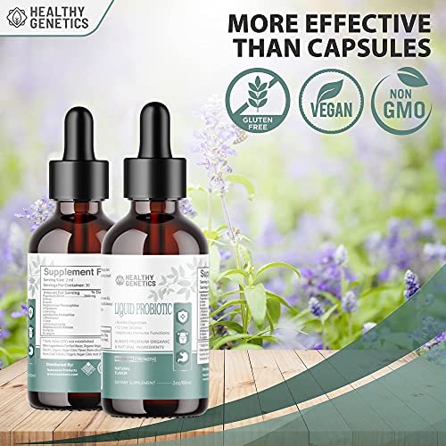 Liquid Probiotics for Women Men Toddlers Kids Probiotic - Dairy Free - Shelf Stable - Flora Probioti