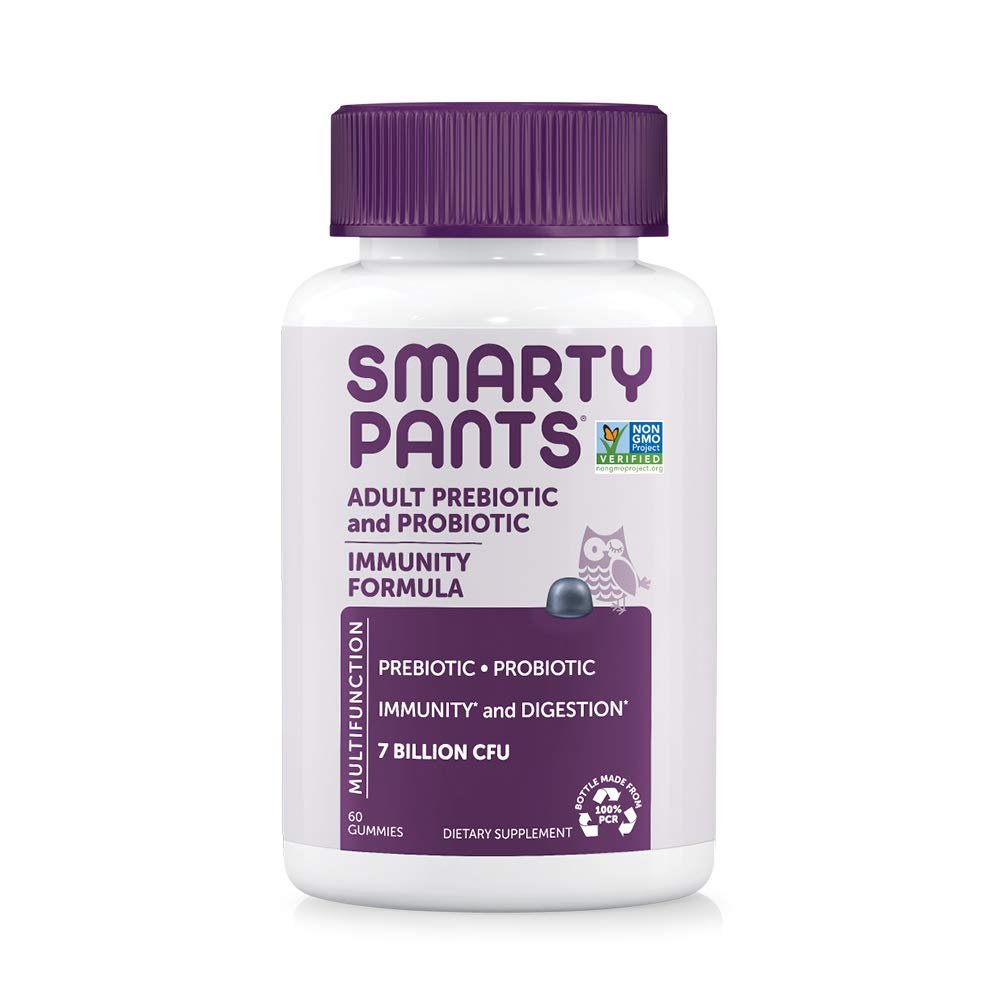 SmartyPants Adult Probiotic Immunity Gummies: Prebiotics & Probiotics for Immune Support & Digestive