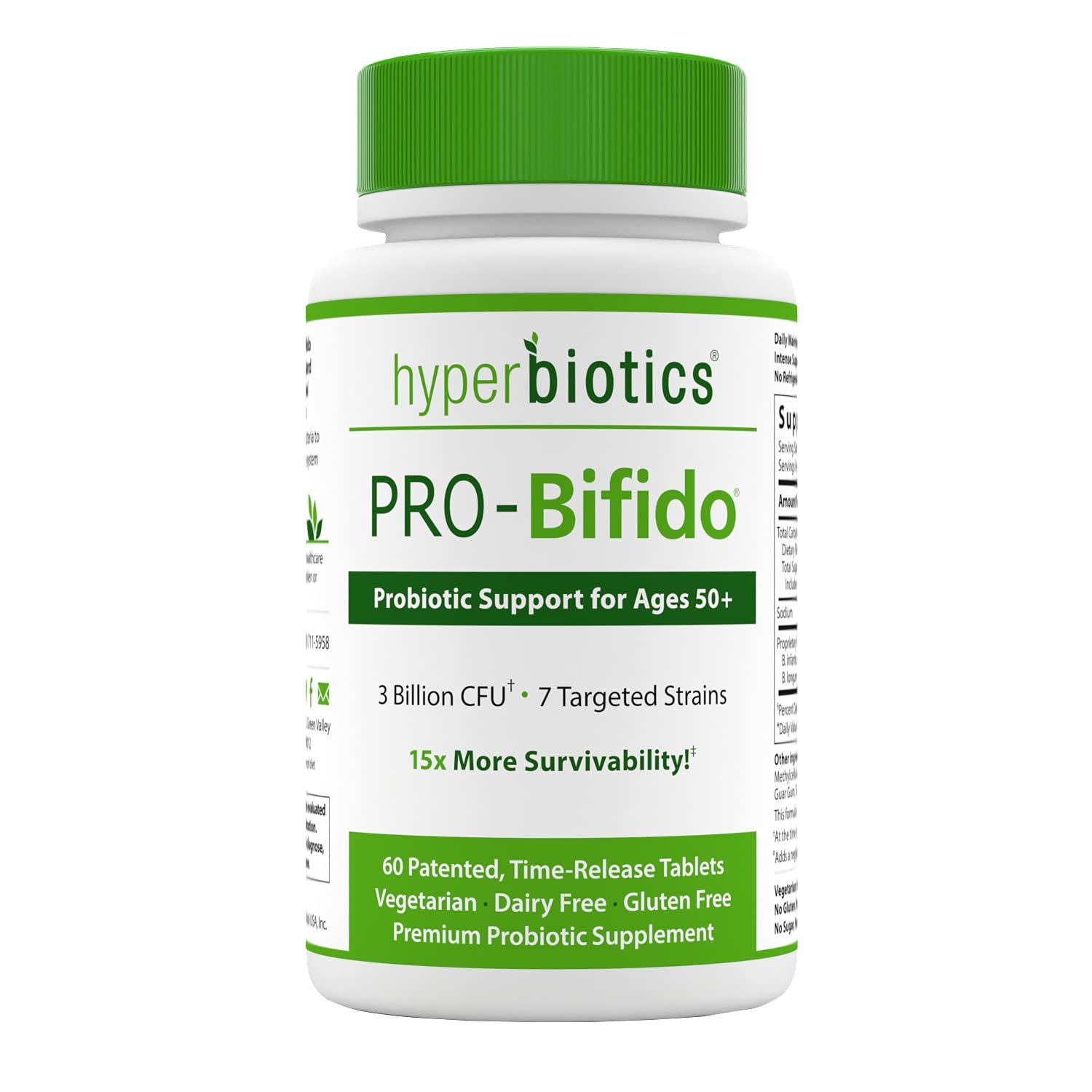 Hyperbiotics Pro-Bifido Probiotic | Probiotics for Senior Women, Men, Adults | Digestive Health, Imm