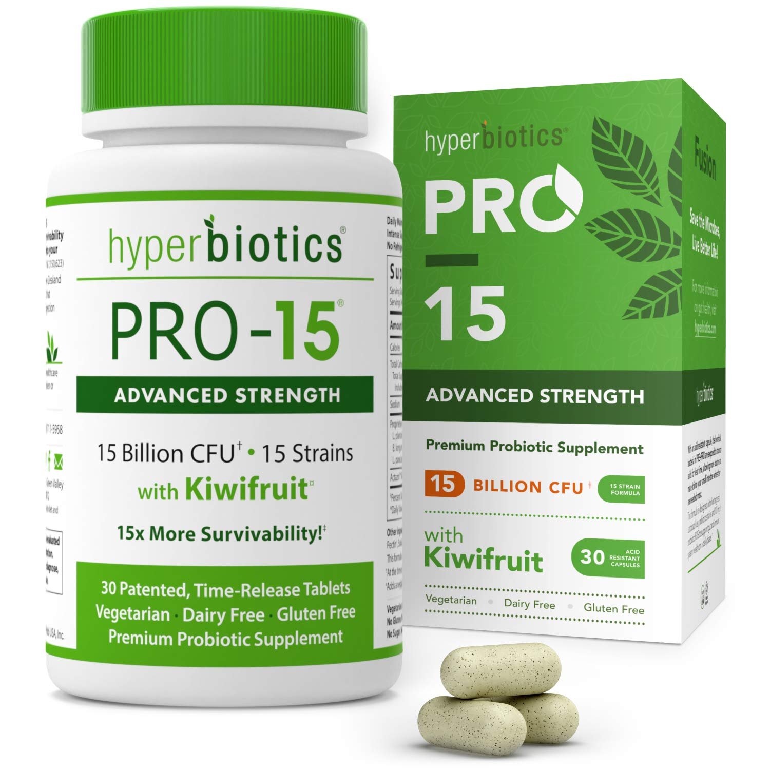 Hyperbiotics Pro-15 Advanced Strength Probiotic | Probiotics for Women, Men, Adults | Digestive Heal