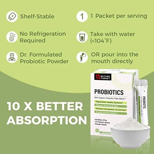 Probiotics for Women-Men-Kids Probiotic Powder 50 Billion CFUs 13 Strains - Prebiotics and Probiotic