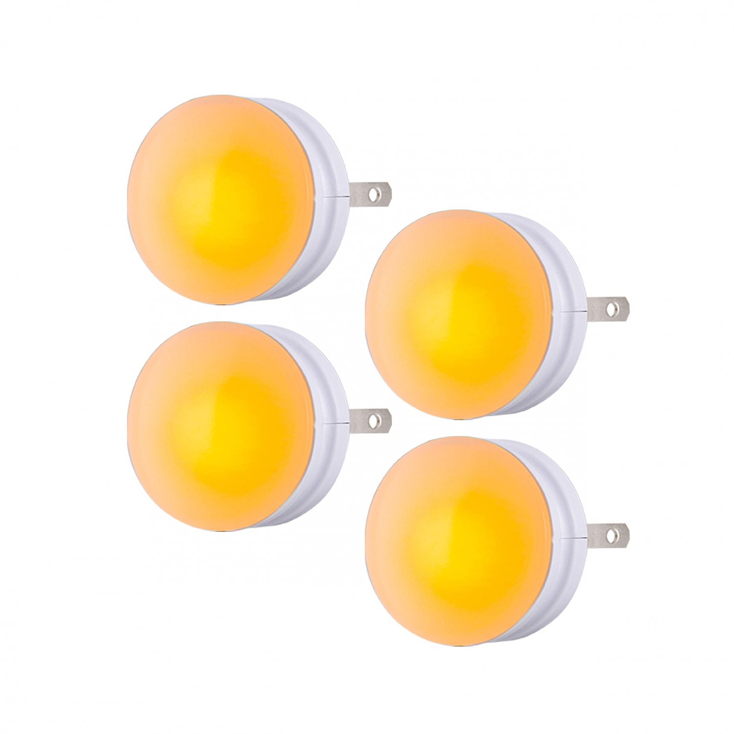 GE SleepLite LED Night Light, 4 Pack, Melatonin, Dusk-to-Dawn Sensor, Natural Sleep Aid, Warm Amber,