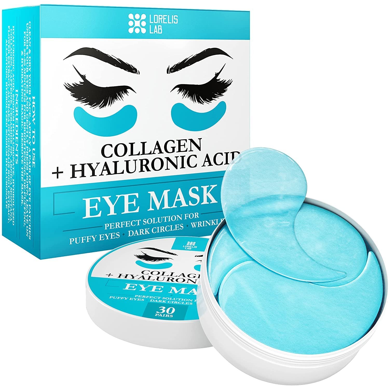 Under Eye Mask for Puffy Eyes, Dark Circles, Eye Bags, Puffiness, Wrinkles - Hydrating Under Eye Pat