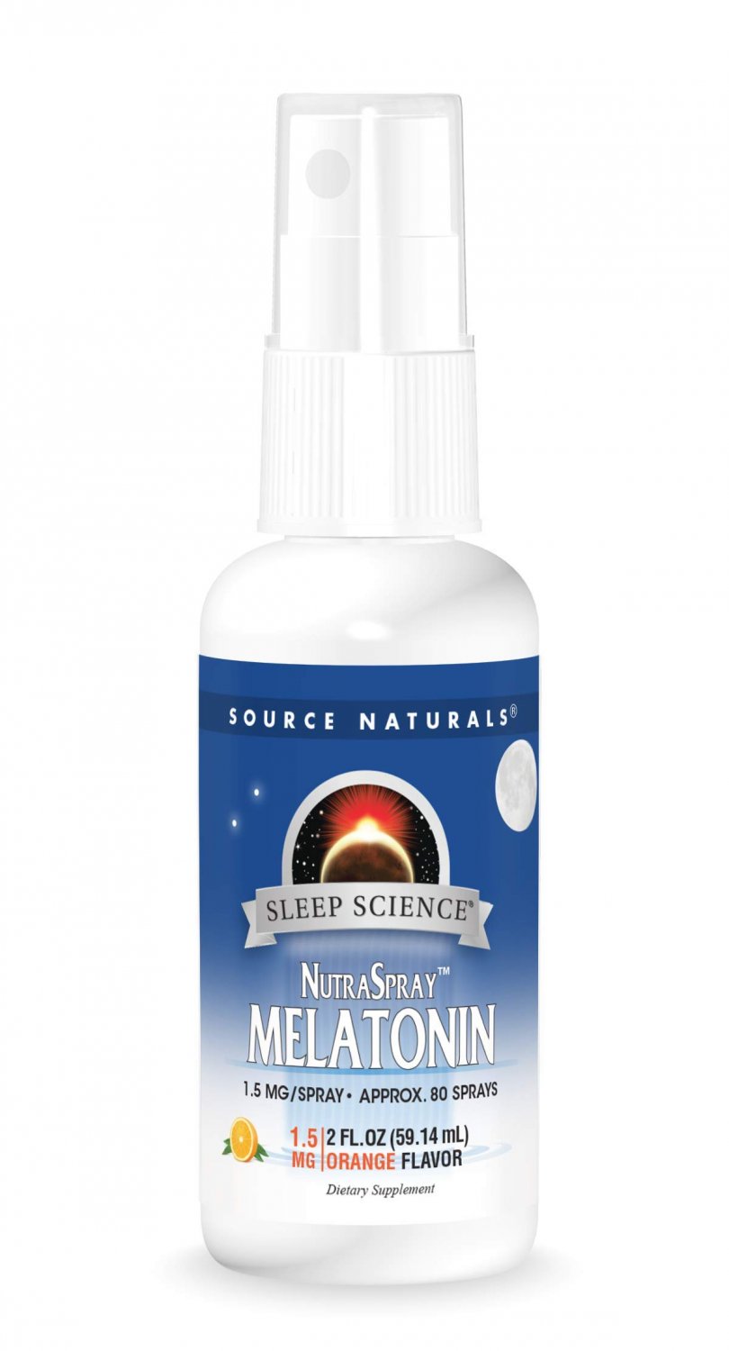 Source Naturals Sleep Science Melatonin Orange Flavored NutraSpray 1.5 mg Helps Support Restful Slee