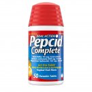 Pepcid Complete Acid Reducer + Antacid Chewable Tablets for Heartburn Relief, Tropical Fruit, 50 ct.