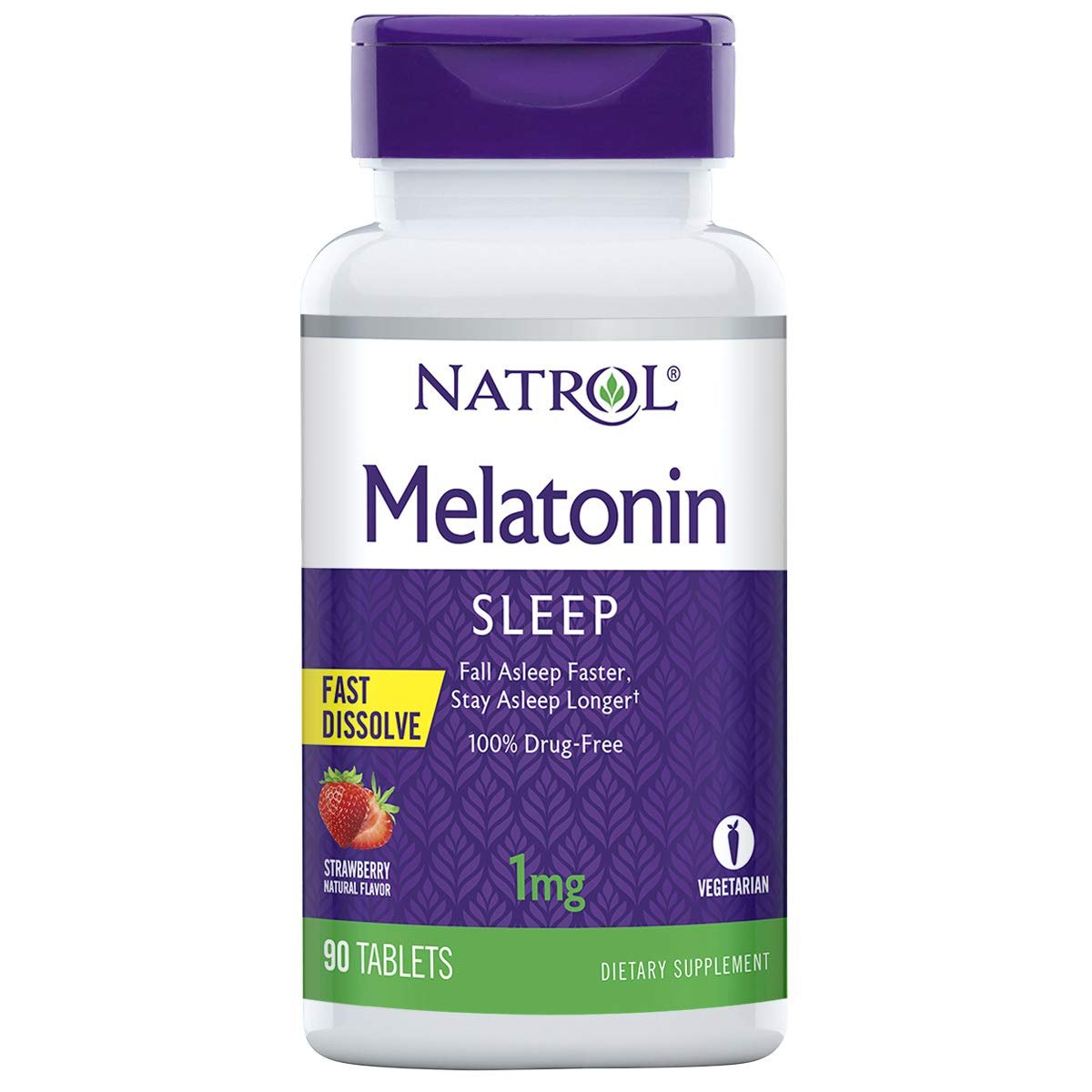 Natrol Melatonin Fast Dissolve Tablets, Helps You Fall Asleep Faster, Stay Asleep Longer, Easy to Ta