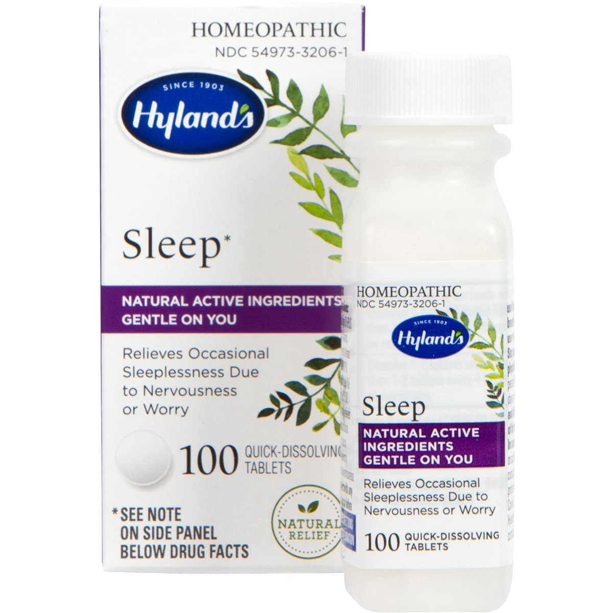 Natural Sleep Aid Pills by Hyland's, Insomnia and Stress Relief