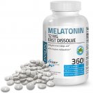 Bronson Melatonin 12mg Fast Dissolve Nighttime Sleep Aid Support & Relaxation Support, 360 Peppermin