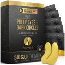 24K Gold Eye Mask? 50 Pairs - Puffy Eyes and Dark Circles Treatments ? Look Less Tired and Reduce Wr