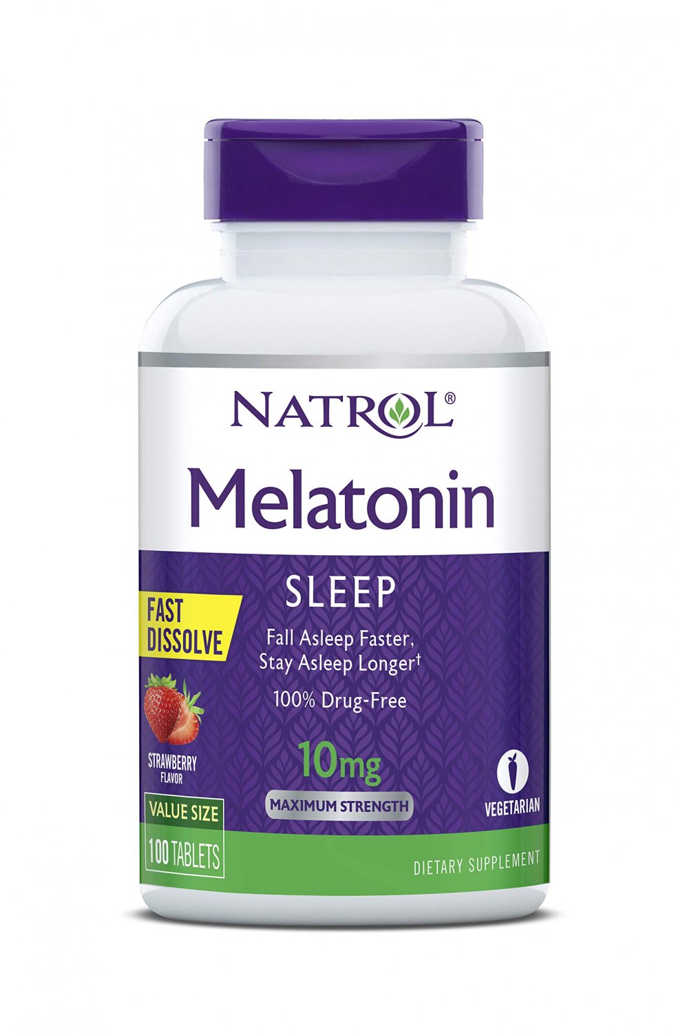 Natrol Melatonin Fast Dissolve Tablets, Helps You Fall Asleep Faster, Stay Asleep Longer, Easy to Ta