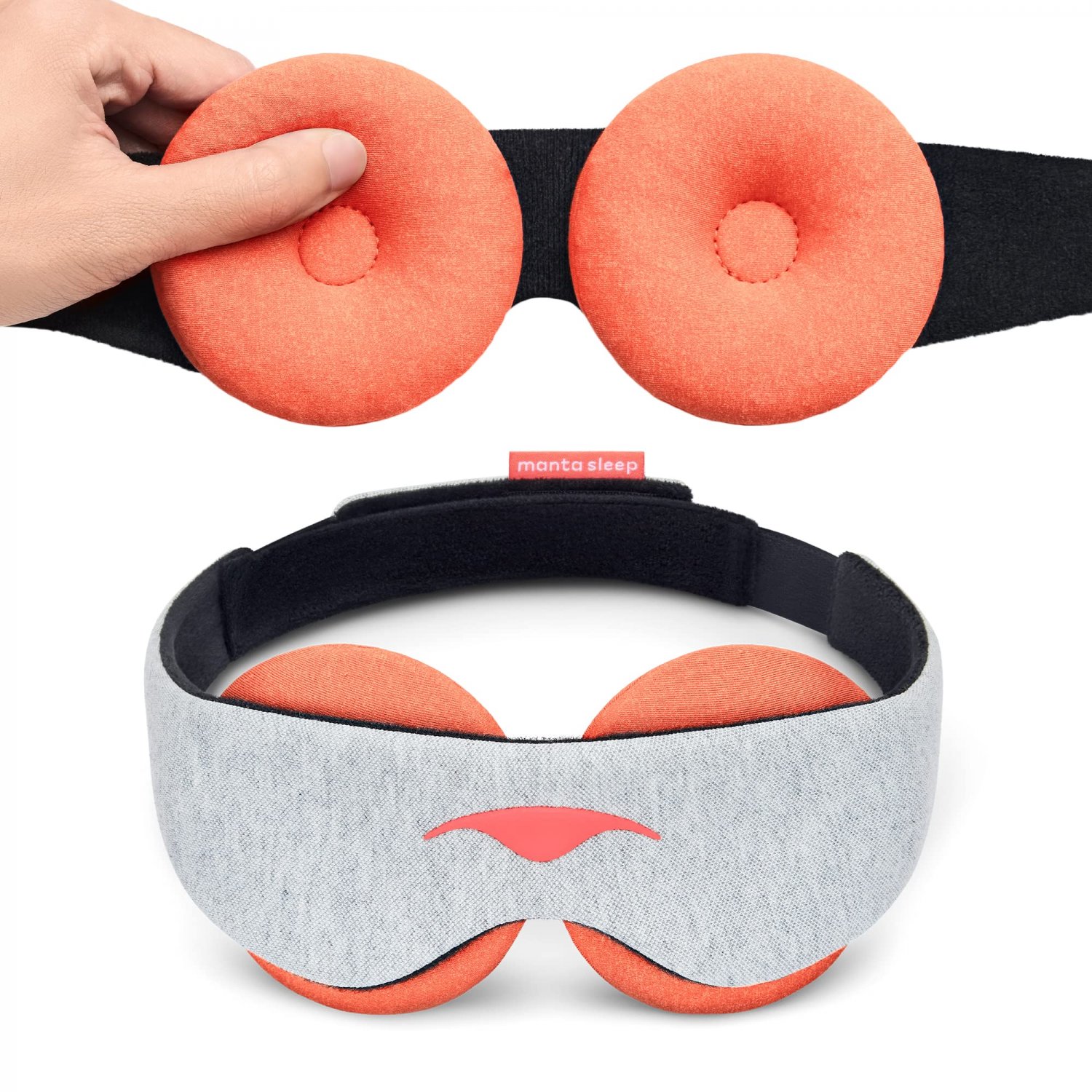 Manta Steam Mask - Total Blackout Heated Eye Mask with Zero Eye Pressure, 100% Natural Gentle Steam 