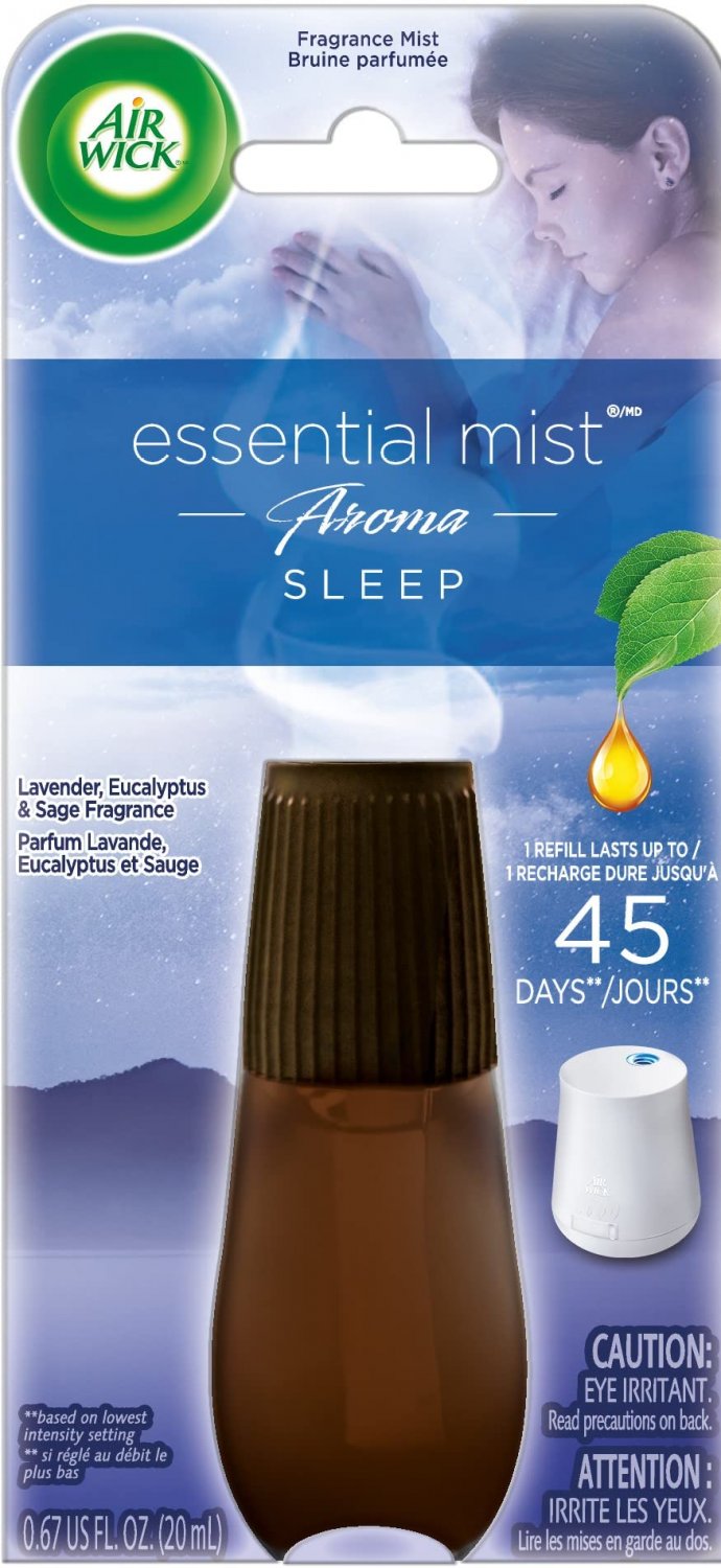 Air Wick Essential Mist Refill, Essential Oils Diffuser, Sleep, 1ct, Air Freshener, Aromatherapy