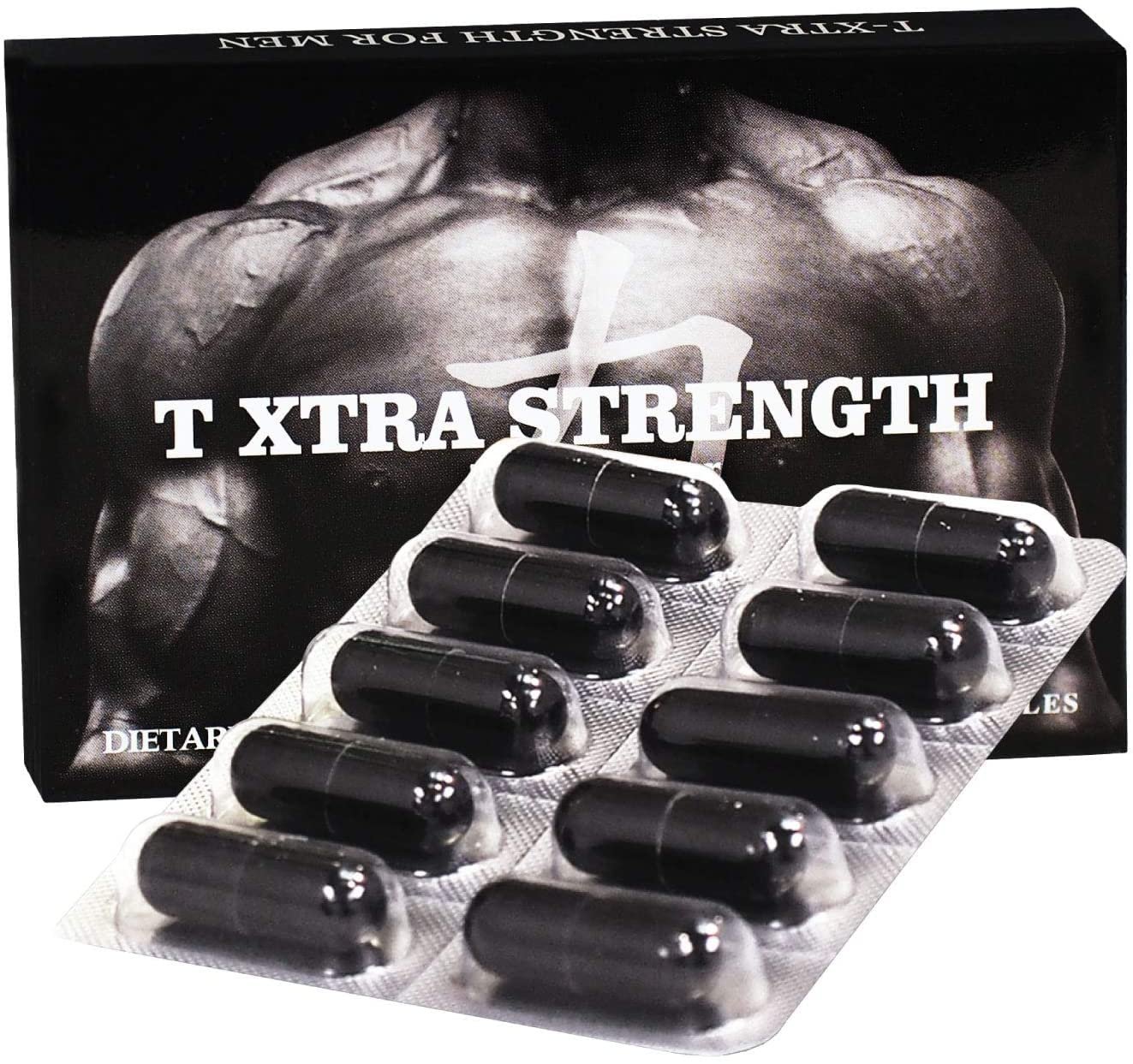 T Xtra, Black Edition Natural Energy Supplement, 1-Pack 10 Capsules
