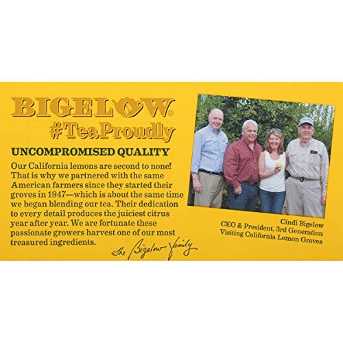 Bigelow Lemon Ginger plus Probiotics Herbal Tea, Caffeine Free, 18 Count (Pack of 6), 108 Total Tea 