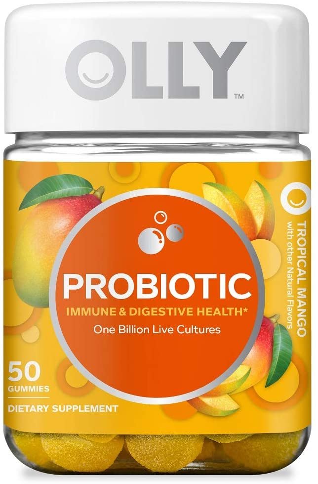 OLLY Probiotic Gummy, Immune and Digestive Support, 1 Billion CFUs, Chewable Probiotic Supplement, M