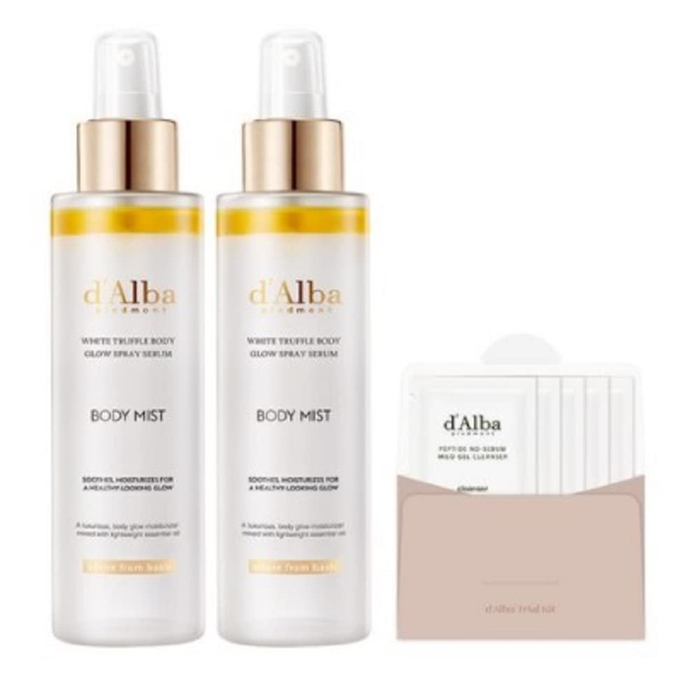 d&acirc;��Alba White Truffle Body Glow Body Spray Serum 180ml 2ea + Weak Acid Gel Cleaner 15ml