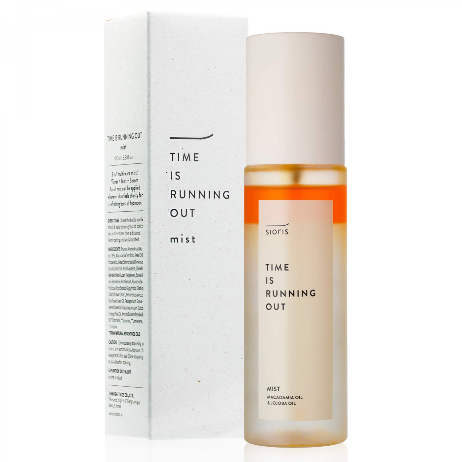 SIORIS Time is Running Out Mist (3.38 Fl Oz)-Natural Facial Oil Hydrating Spray Mist Moisturizer for