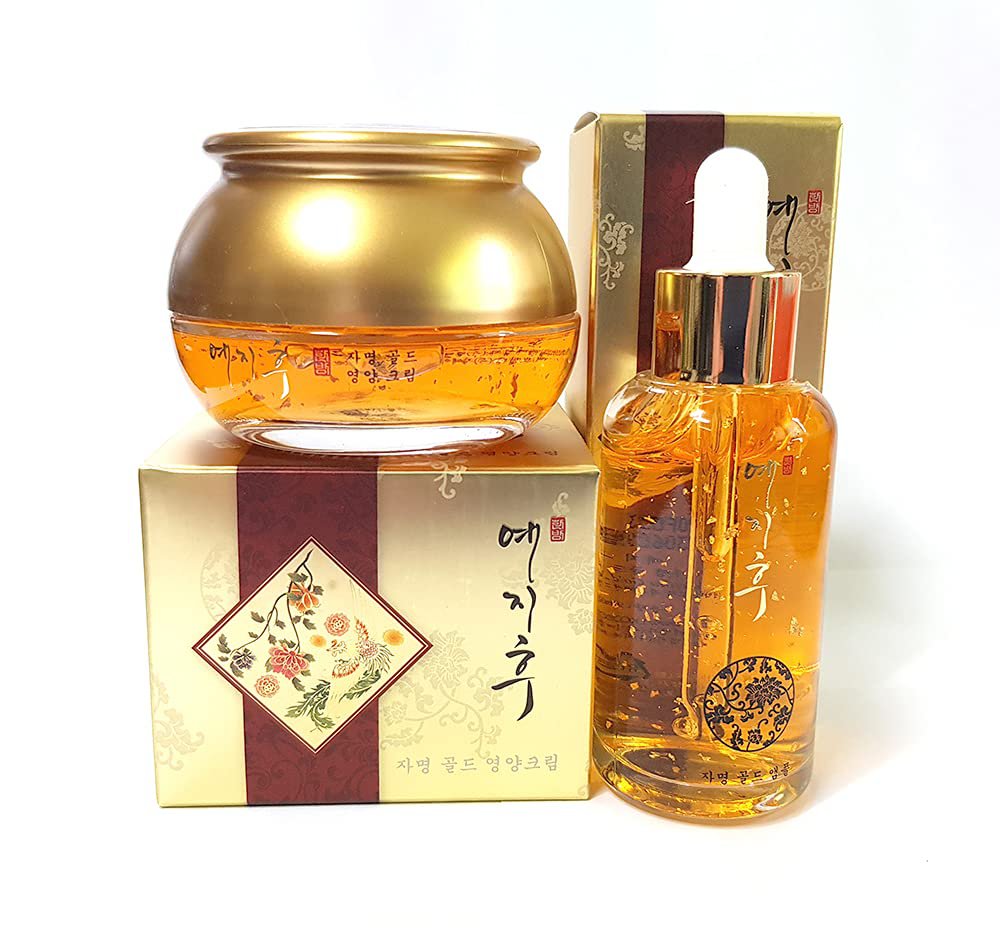 [Yezihu] Gold Nutrition Cream 50g + Gold Ampoule 50ml / Pure Gold Ingredients (99.9% Purity)/Wrinkle