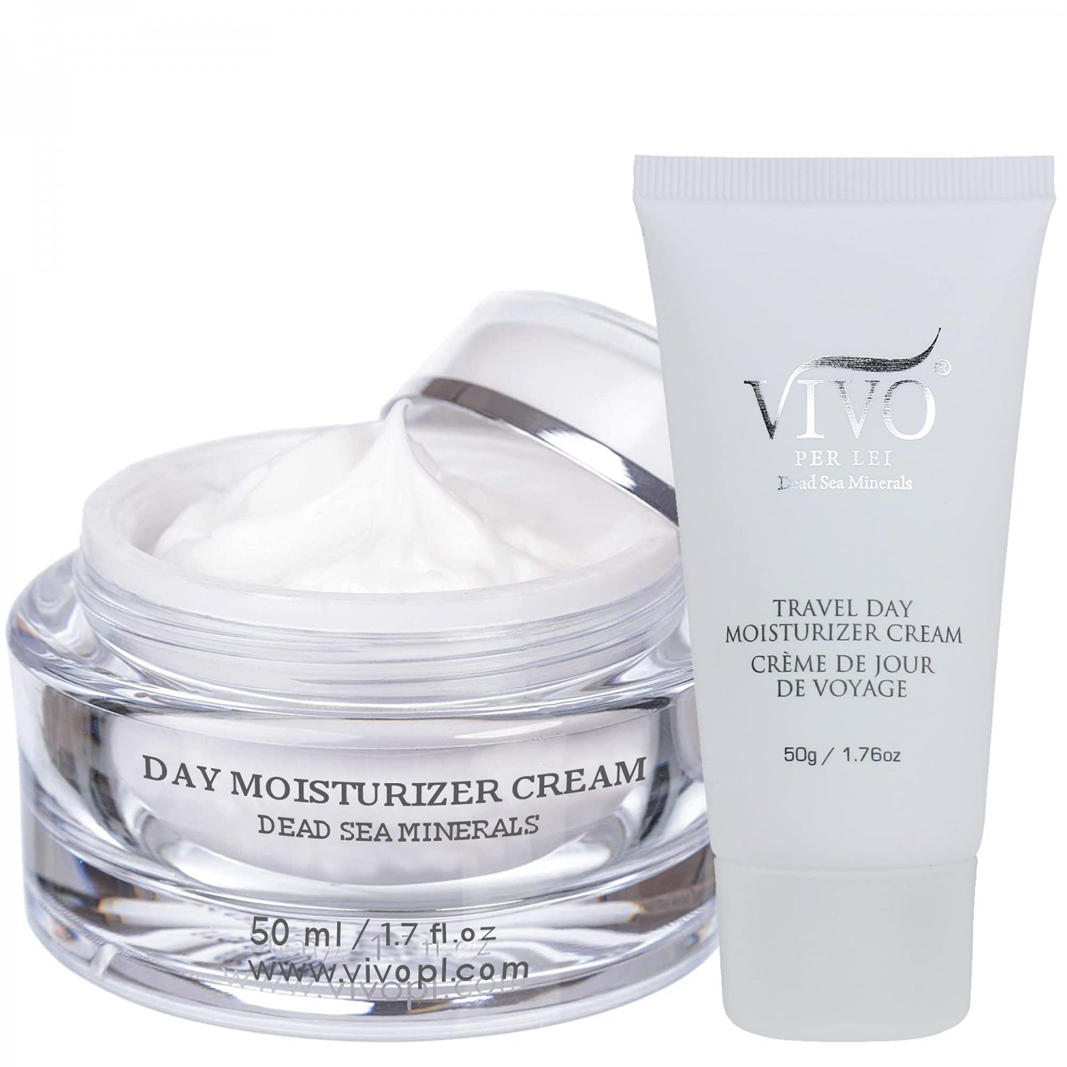 Vivo Per Lei Day Cream - Dead Sea Face Cream for Dull, Dry Skin - Moisturizing Day Cream with Shea B