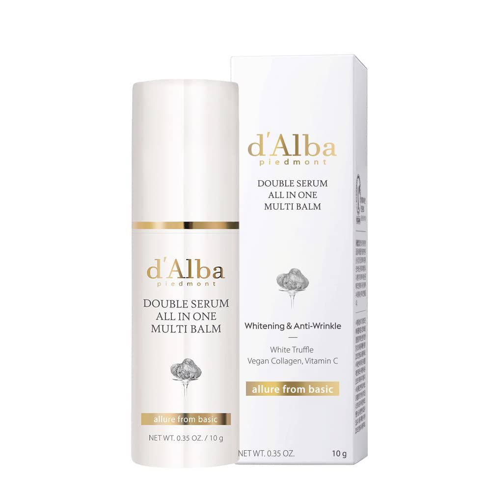 Dalba multi balm white truffle double serum stick, all in one vegan multi serum stick