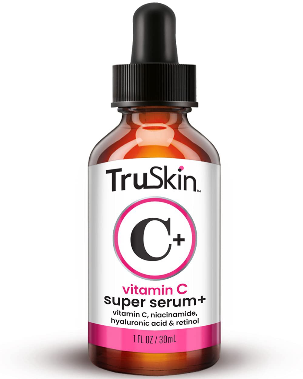 TruSkin Vitamin C-Plus Super Serum, Anti Aging Anti-Wrinkle Facial Serum with Niacinamide, Retinol, 