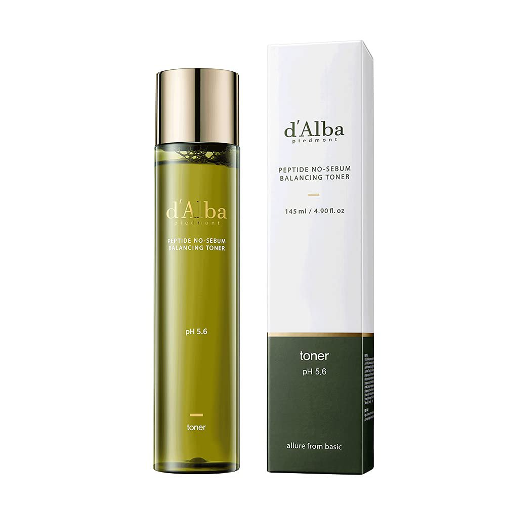 Dalba peptide no-sebum Balancing Toner, Alcohol-Free Facial Toner, Fresh Hydrating Toner with Pearl 