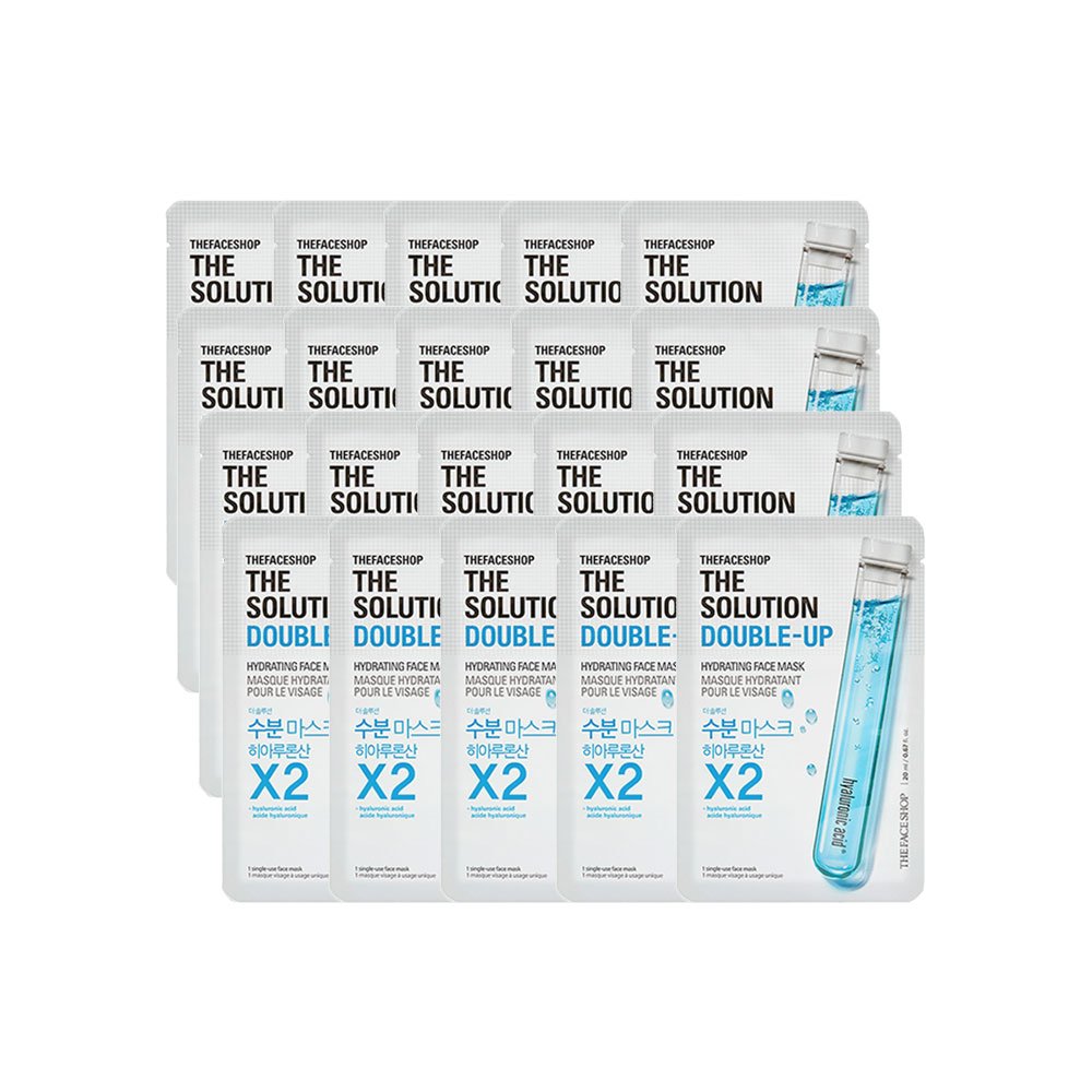 The Face Shop The Solution Double Up Mask Sheet (Hyeruronic) 20 sheets