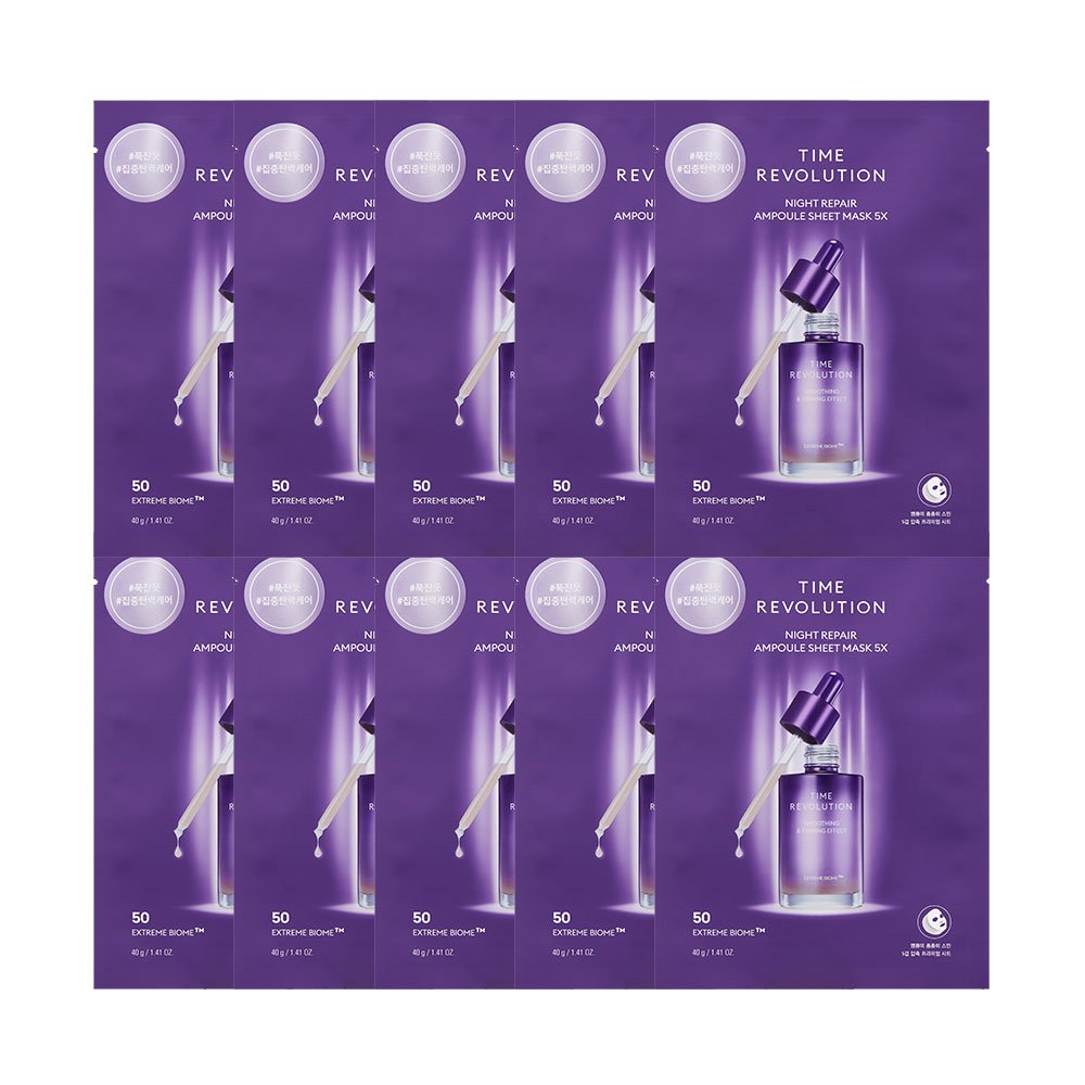 Missha Time Revolution Night Repair Ampoule Mask 10 sheets