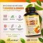 Turmeric Curcumin Supplement with Ginger & Apple Cider Vinegar, BioPerine Black Pepper, Tumeric & Gi