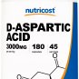 Nutricost D-Aspartic Acid (DAA) Capsules 3000mg Per Serving (180 Capsules) - Non-GMO
