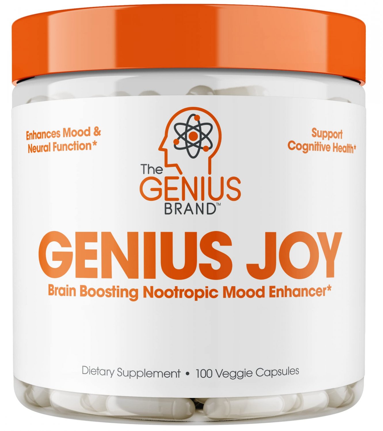 Genius Joy - Nootropic Supplement w/Sam-e, Panax Ginseng & L-Theanine ? 100 veggie pills