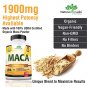 Organic Maca Root Black, Red, Yellow 1900 MG per Serving - 150 Vegan Capsules Peruvian Maca Root Gel