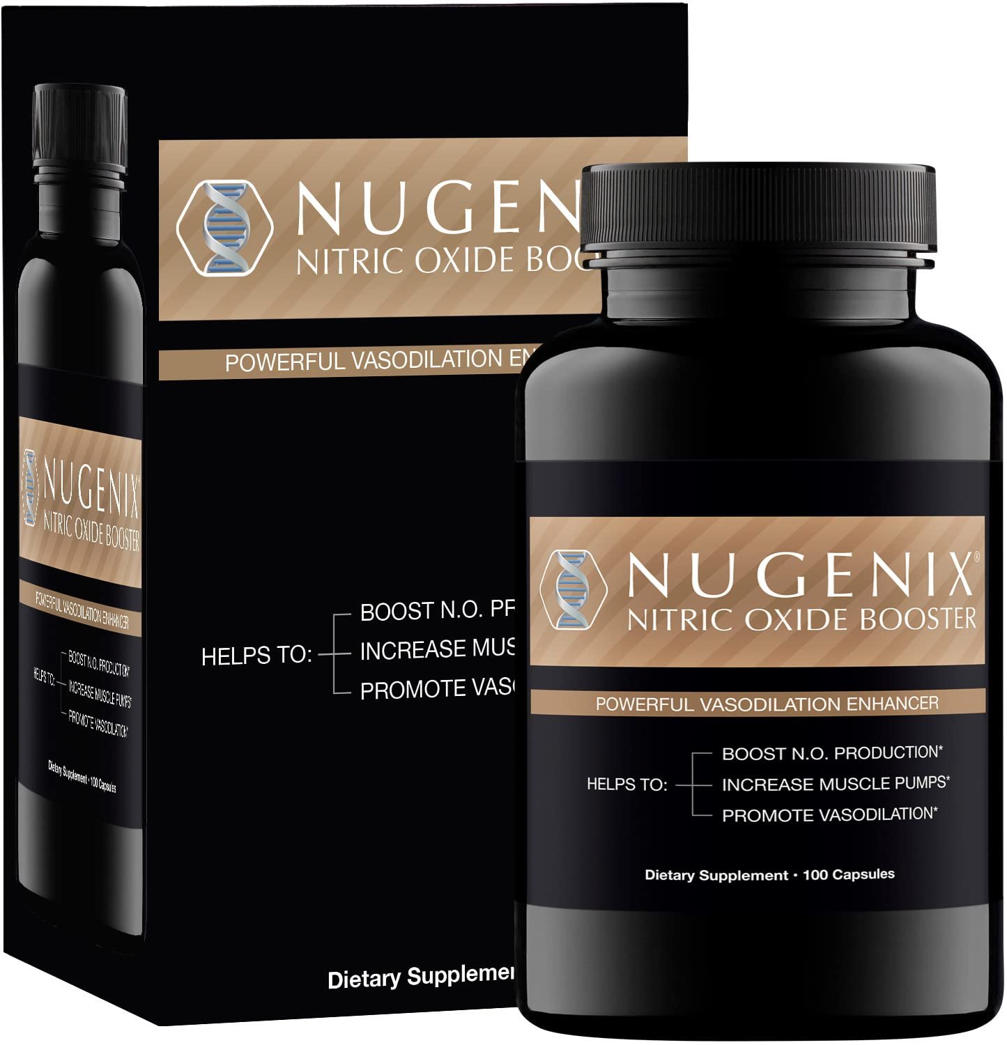 Nugenix Nitric Oxide Booster Supplement - L-Arginine, L-Citrulline, Beet Extract, Pine Bark Extract 