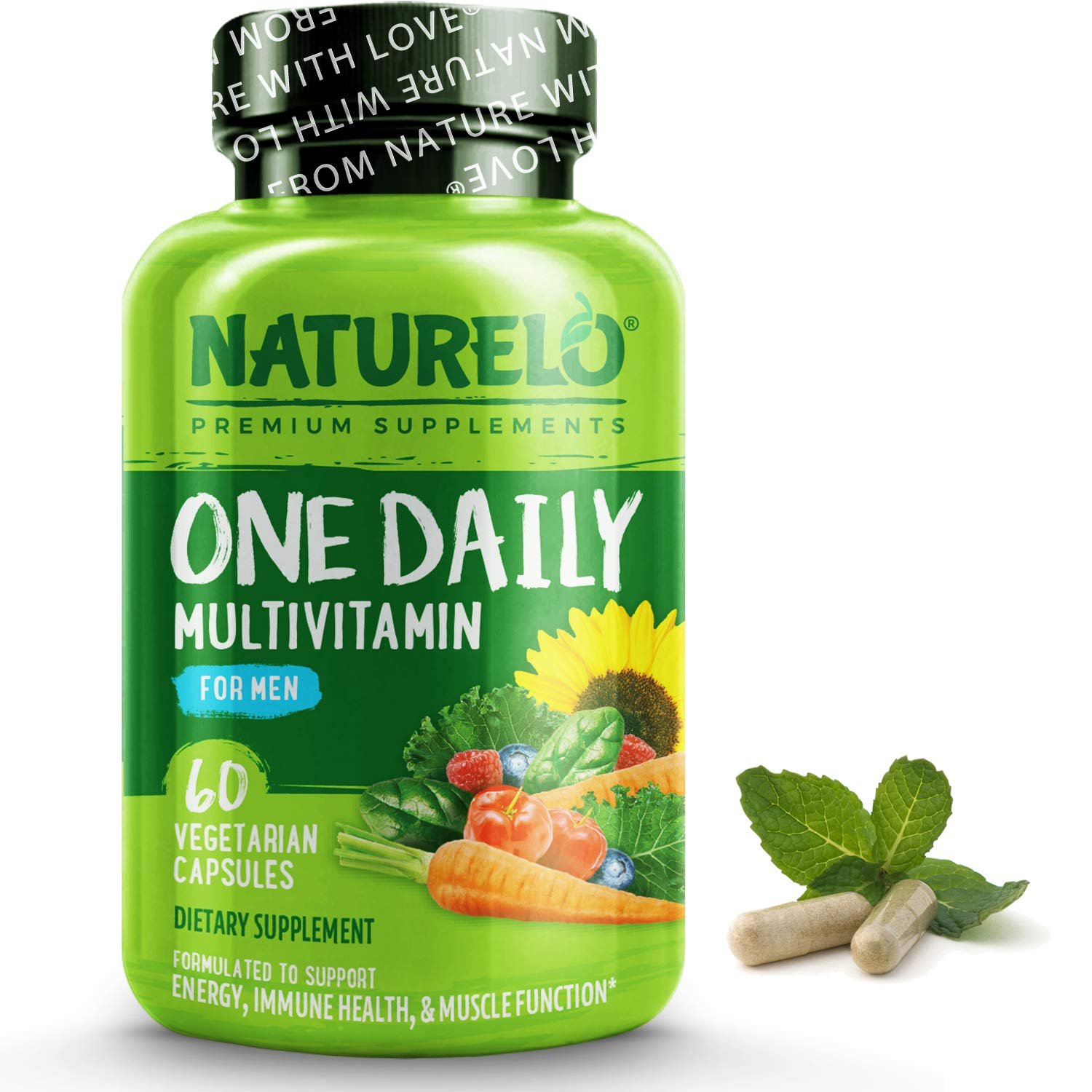 NATURELO One Daily Multivitamin for Men - with Vitamins & Minerals + Organic Whole Foods - Supplemen