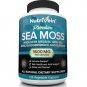 Nutrivein Organic Sea Moss 1600mg Plus Bladderwrack & Burdock - 120 Capsules - Prebiotic Super Food