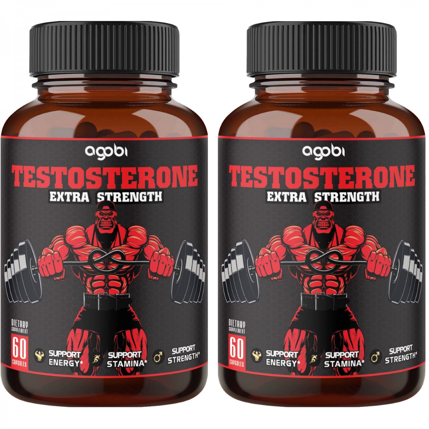 Herbal Test Support for Male Supplement - Support Efficiency, Speed, Strength, Flexibility - T-Level