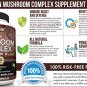 Nutrivein Mushroom Supplement - 2600mg - 90 Capsules - 11 Organic Mushrooms - Lions Mane, Cordyceps,