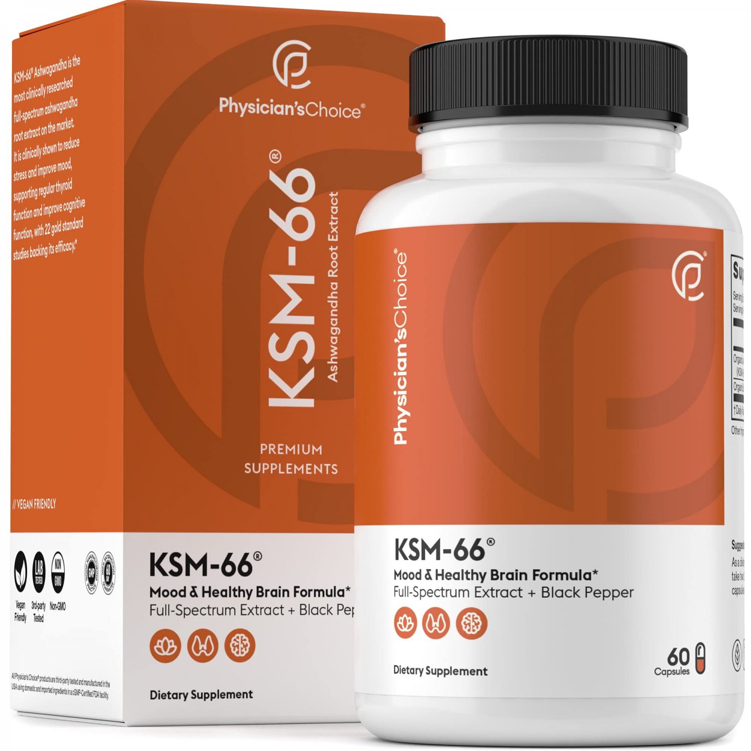 KSM-66 Ashwagandha Root Powder Extract, High Potency 5% Withanolides, 1000mg of Clinically Studied K