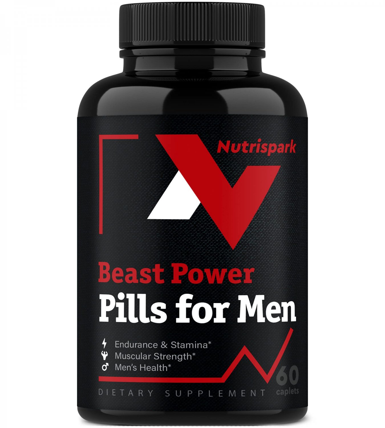 Nutrispark Pills for Men Made in USA - Natural Energy, Strength and Performance Supplement for Men's