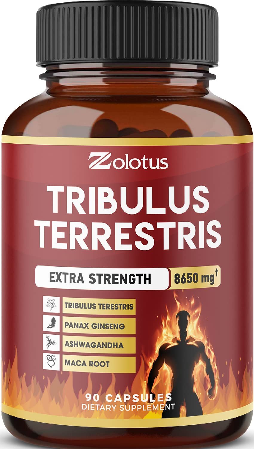 Tribulus Terrestris, 8650mg Per Capsule, Highest Potency with Ashwagndha, Panax Ginseng, Saw Palmett