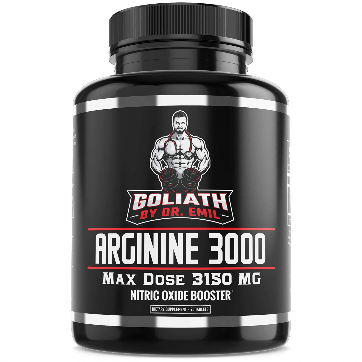 Dr. Emil - L Arginine (3150mg) Highest Capsule Dose - Nitric Oxide Supplement for Muscle Growth, Vas
