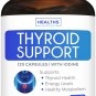 Thyroid Support with Iodine - 120 Capsules (Non-GMO) Improve Your Energy & Increase Metabolism - Ash