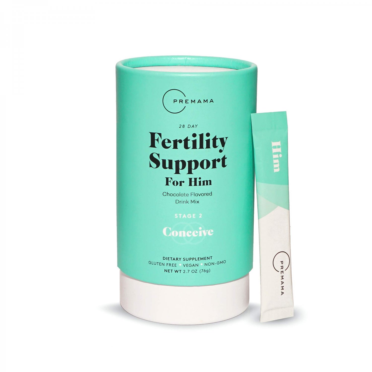 Premama Male Fertility Supplement Multivitamin Drink Mix - Fertility Supplement for Men, Vegan Multi