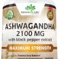 Organic Ashwagandha 2,100 mg - 100 Vegan Capsules Pure Organic Ashwagandha Powder and Root Extract -